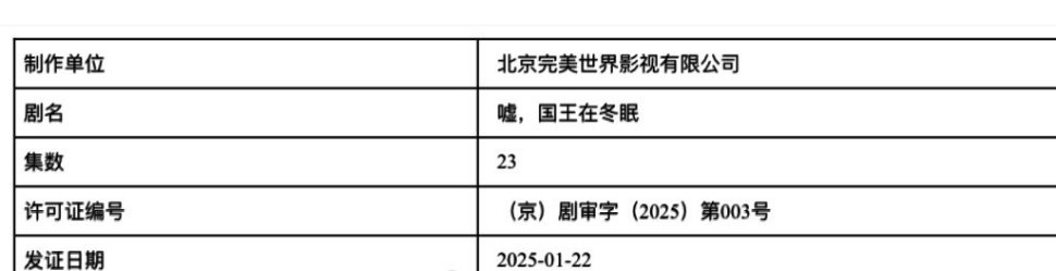 虞书欣林一《嘘，国王在冬眠》过审下证[送花花] 