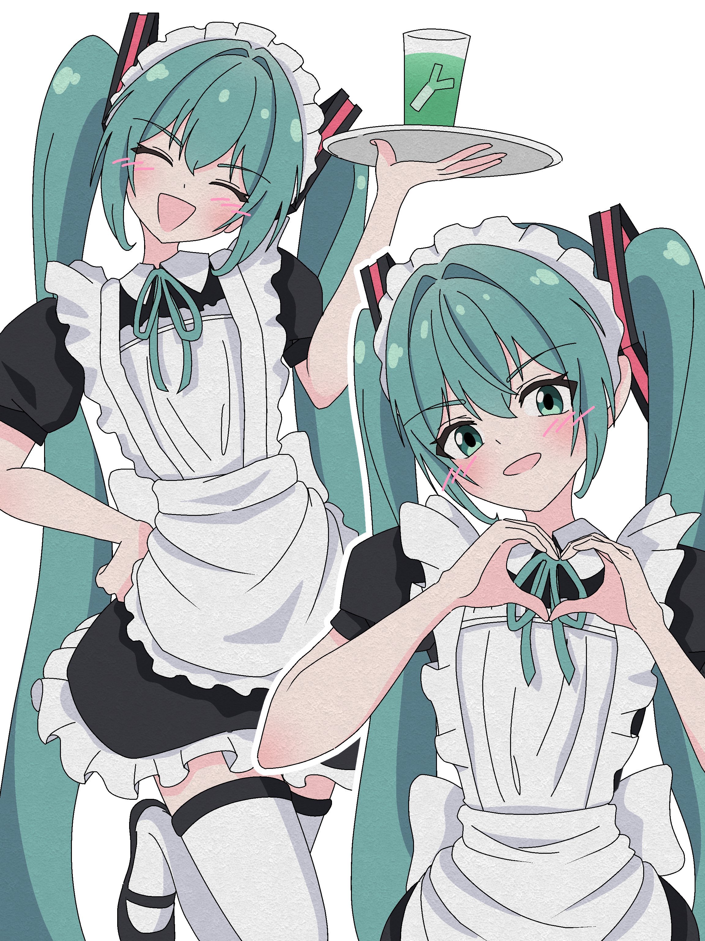 🫶💚 初音未来  插画  ᝰ.ᐟ𝗔𝗿𝘁𝗶𝘀𝘁:𝐮𝐧𝐞𝐧?