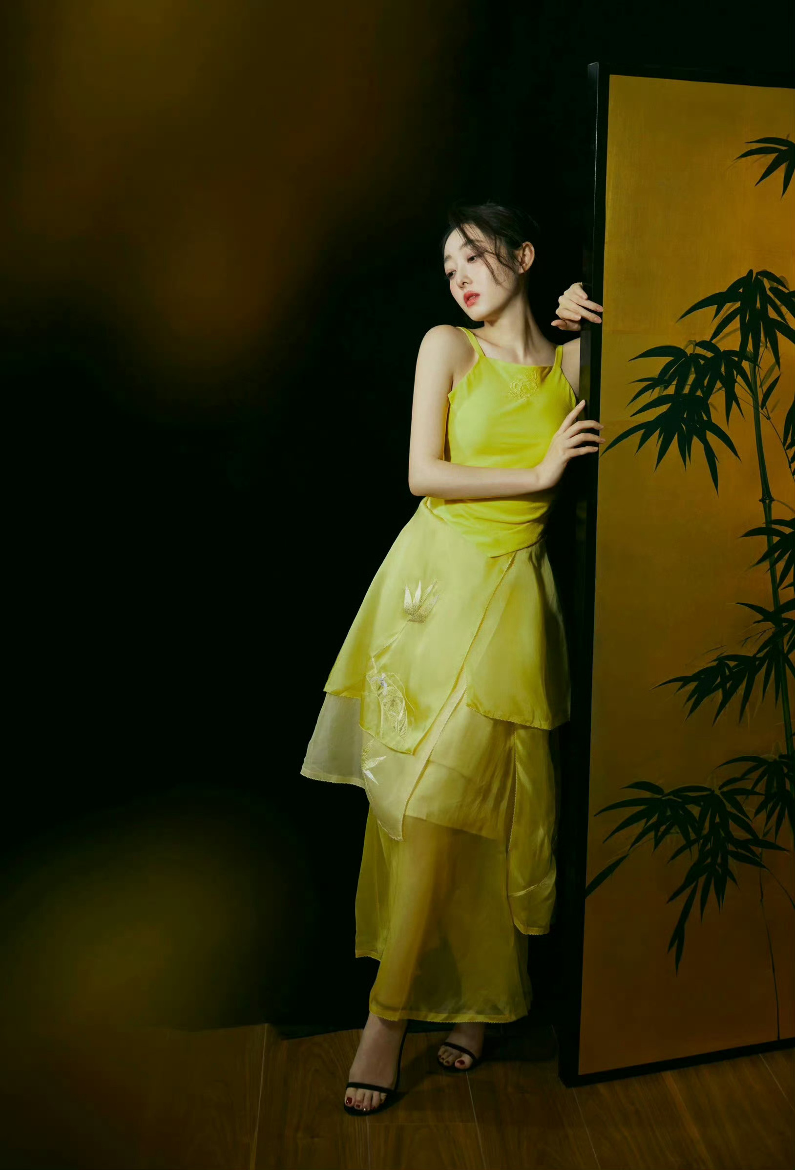 蒋梦婕，黄纱裙柔美风格大片 ​​​
