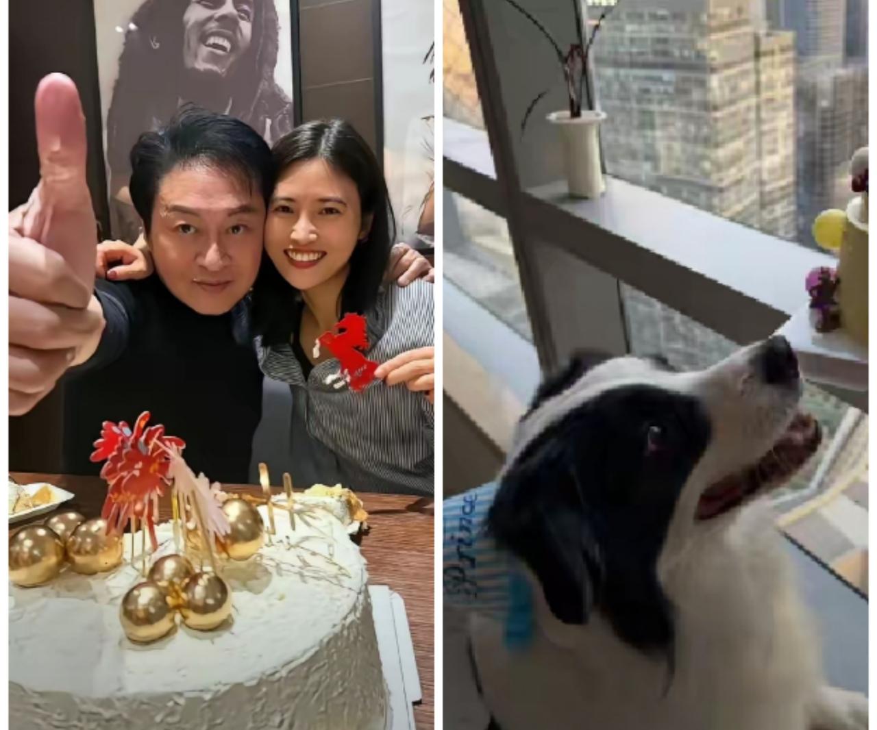 马景涛女友Jane年轻又漂亮，这是马景涛过生日，与小26岁的女友Jane温馨庆生