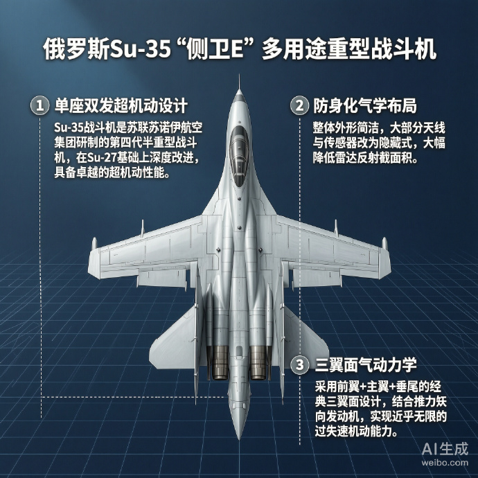 军事ai新视野 俄罗斯Su-35“侧卫E”战斗机Su-35战斗机是苏联苏霍伊航空