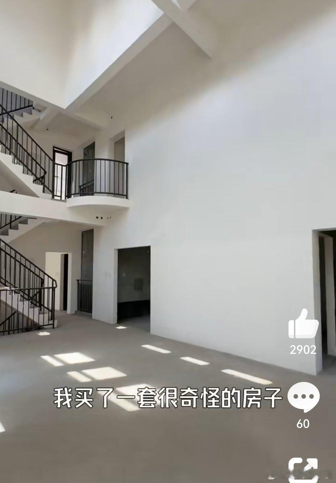 买了一栋只有一个卧室的别墅 感觉特别像那种美术馆，不要卧室也可以，挂满画作收门票