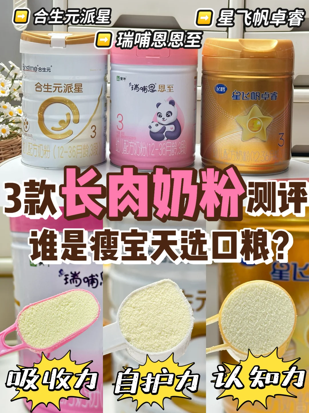 长肉奶粉怎么选？合生元派星？蒙牛瑞哺恩？