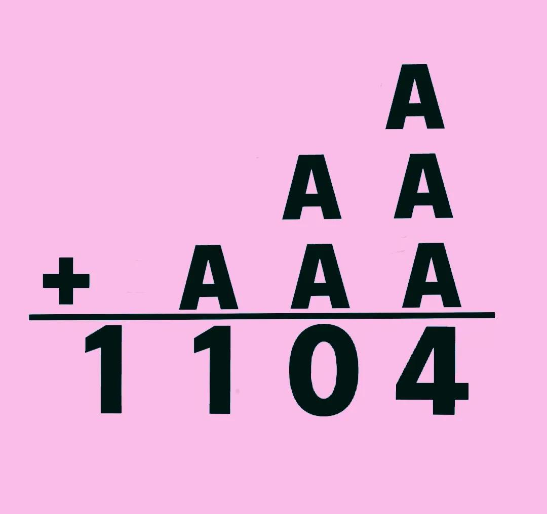 “另类”加法竖式：进制未知且未定！


如图，A+AA+AAA=1104，求A=