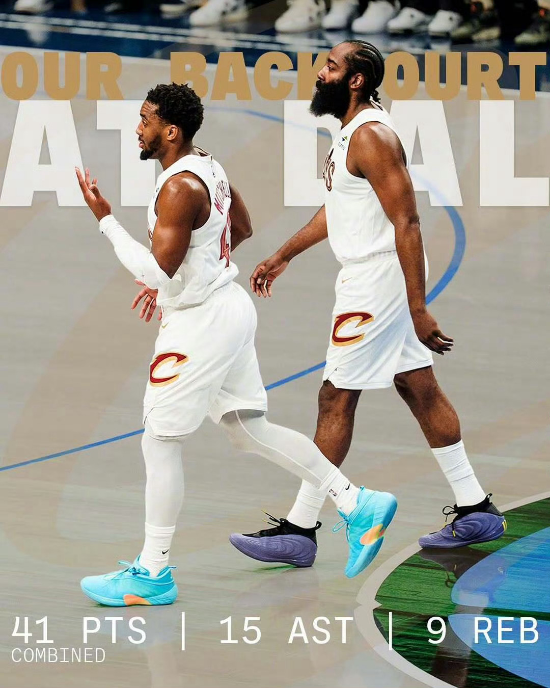 东部最强后场双枪骑士克利夫兰骑士哈登米切尔nba