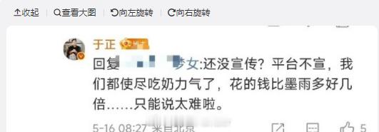 《临江仙》与《墨雨云间》的宣发预算差距如此之大，这背后反映出于正对不同作品的市场