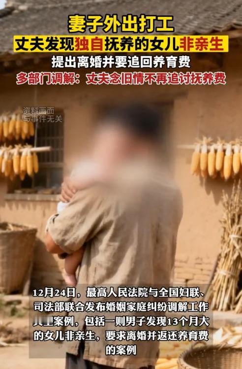 重庆，一男子无意中发现在外地打工的妻子行为异常，怀疑才1岁的女儿不是自己的，于是
