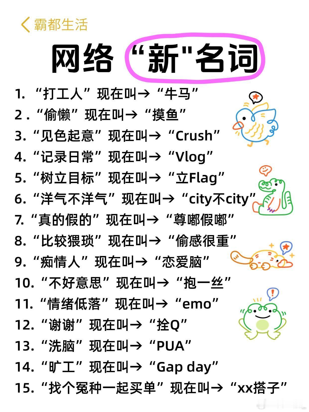 网络新名词，你知道多少个呢？ 