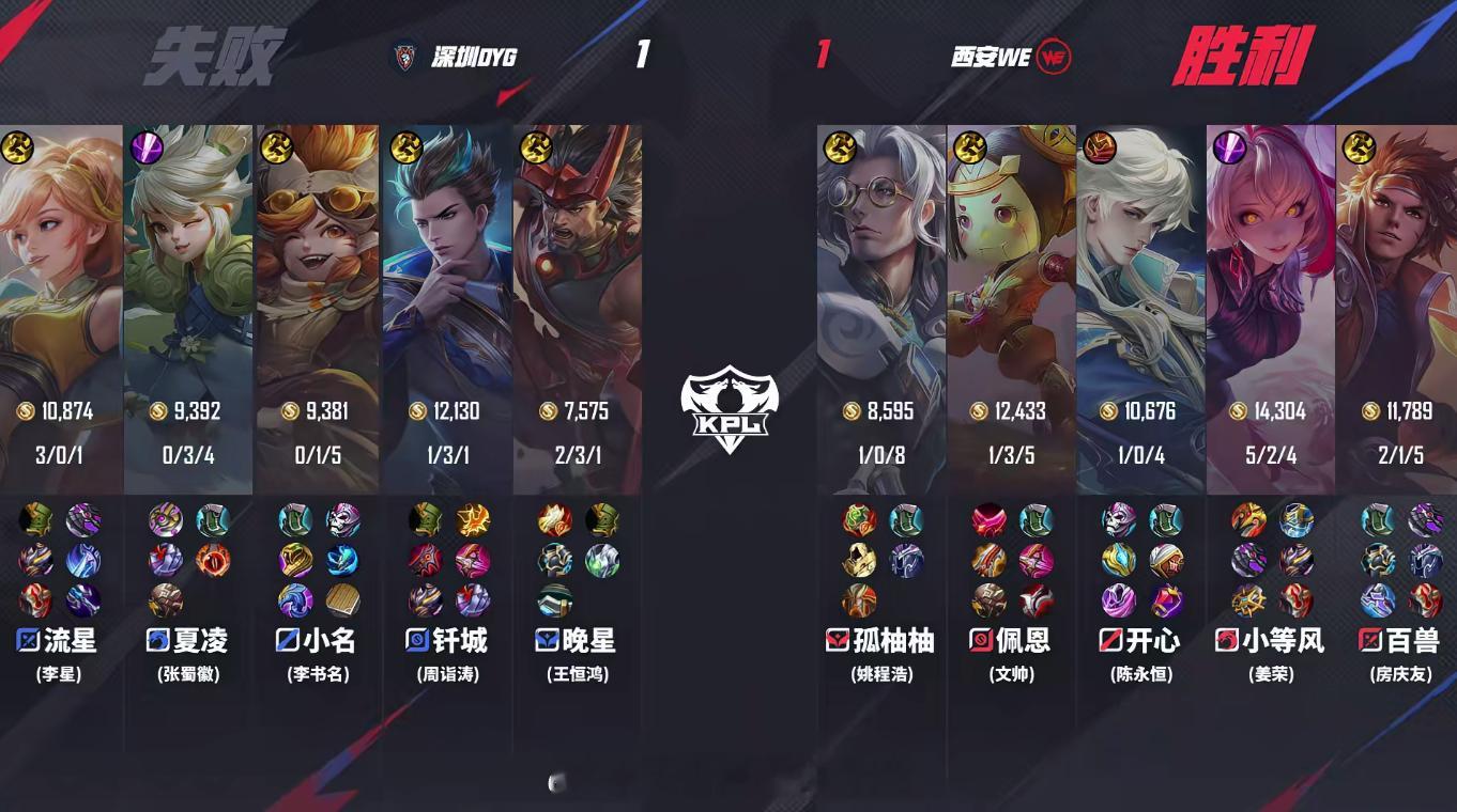 西安WE 2:1 深圳DYG，西安WE拿下第三局比赛！  