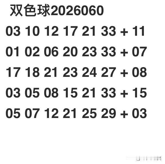 双色球2026060