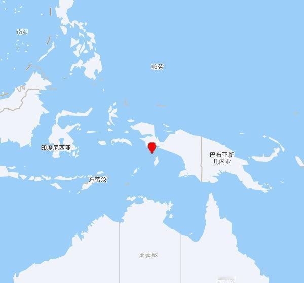 【欧洲地中海地震中心】发布，2025-10-26 03:01:36 在 巴布亚新