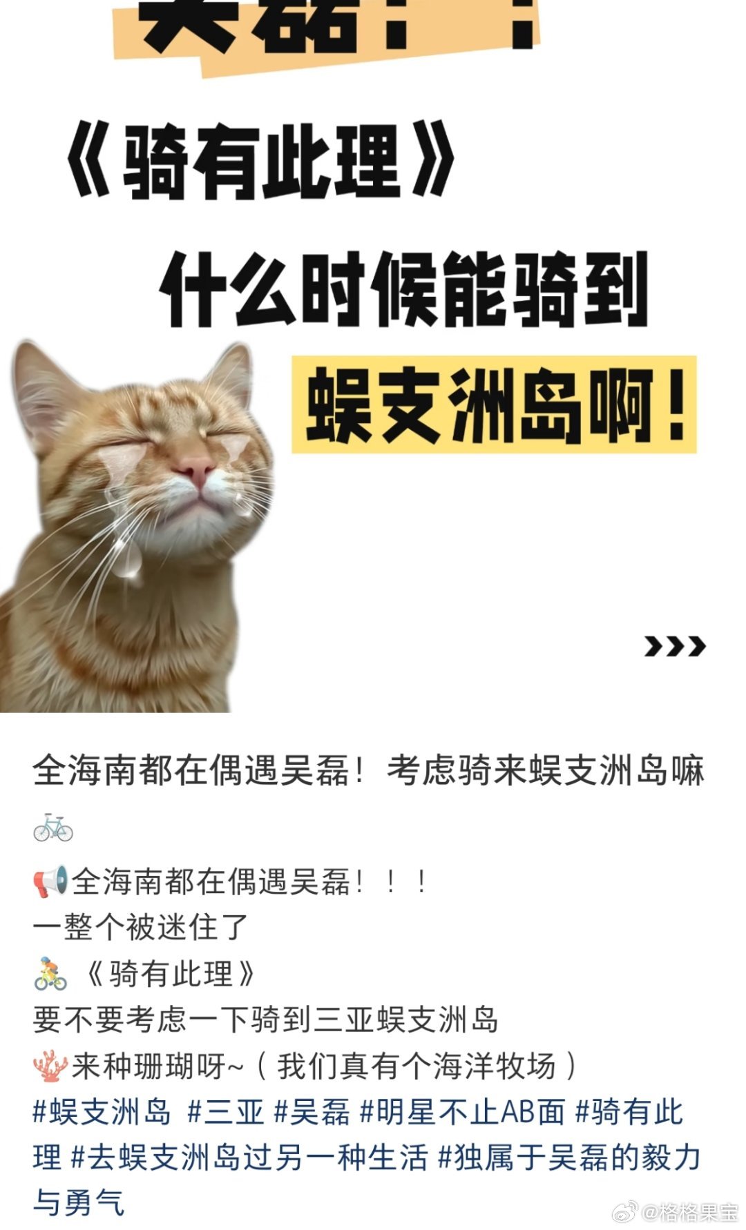 蜈支洲岛来许愿了，磊磊要考虑一下吗