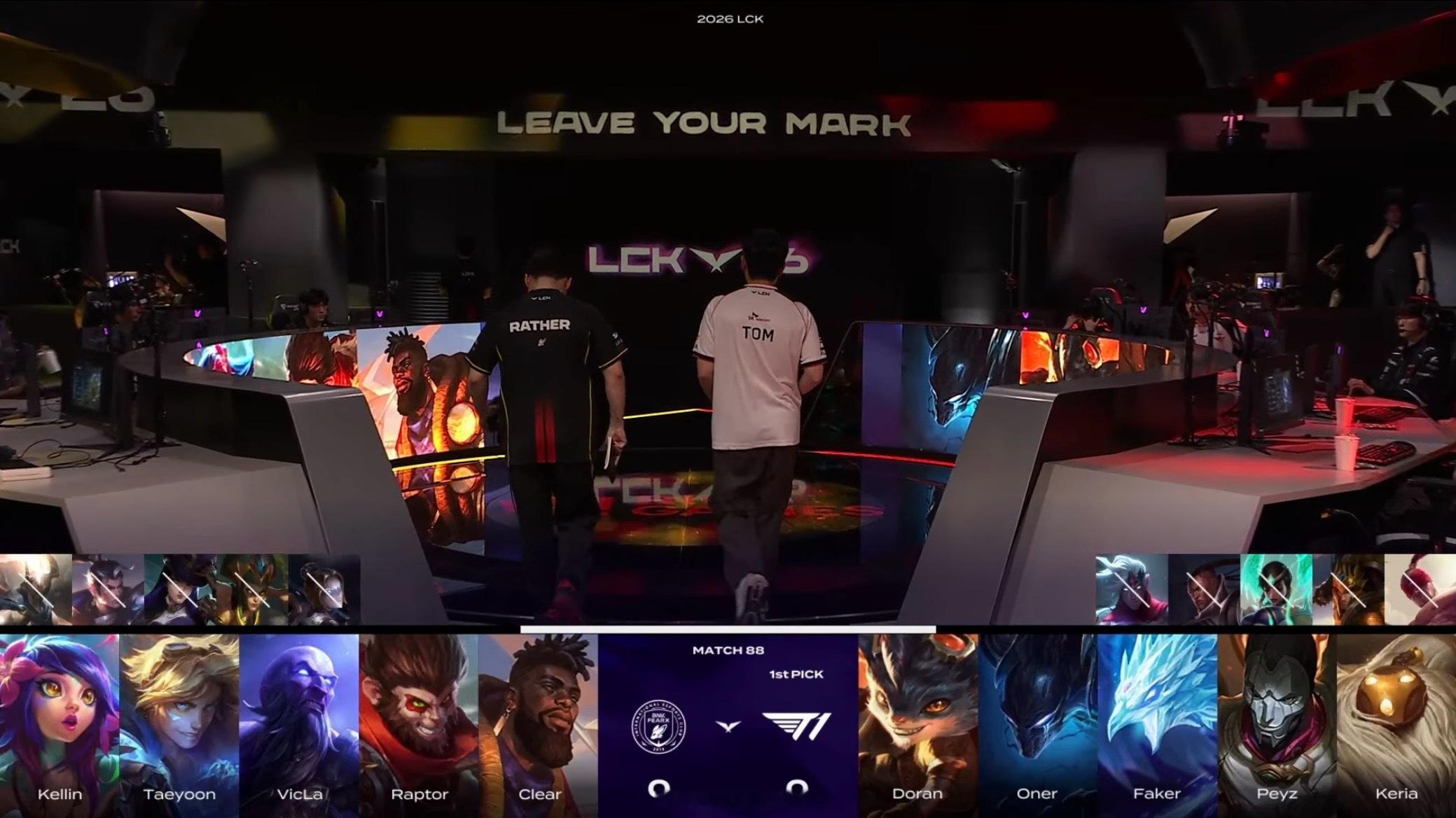 【2026 LCK Round 2】 GAME 01 vs BFX第一局BP如下