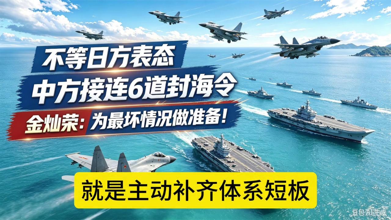 不等日方表态，中方接连6道封海令！金灿荣：为最坏情况做准备！