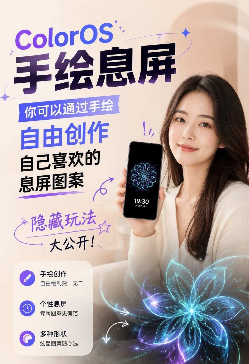 ColorOS手绘息屏教程🎨
每天点亮手机屏幕的第一眼，你想看到什么？如果想让