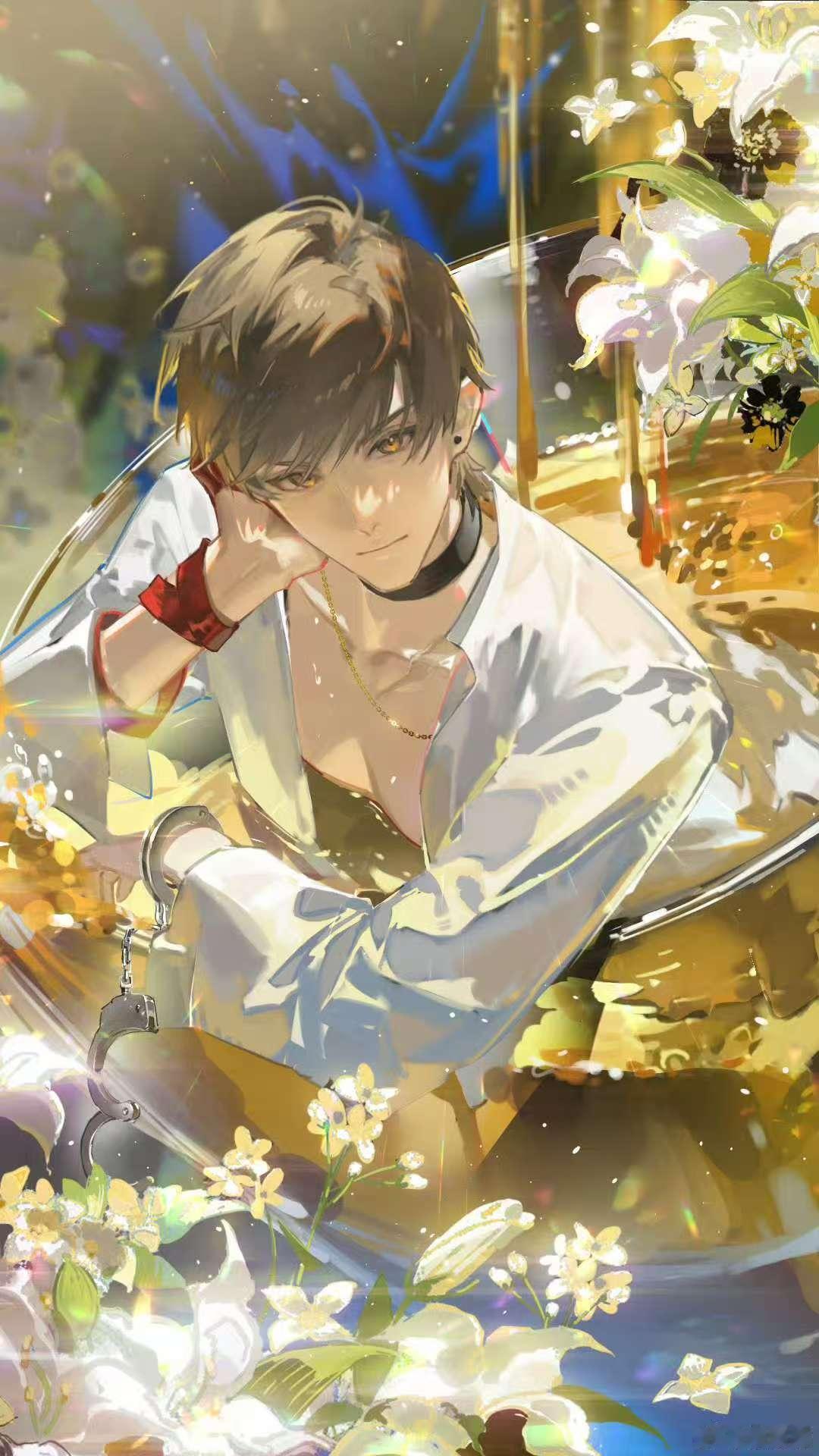 恋与制作人到酒点了恋与制作人美醉了西装革履配白衬衫，骨节分明的手戴着手套调着酒，