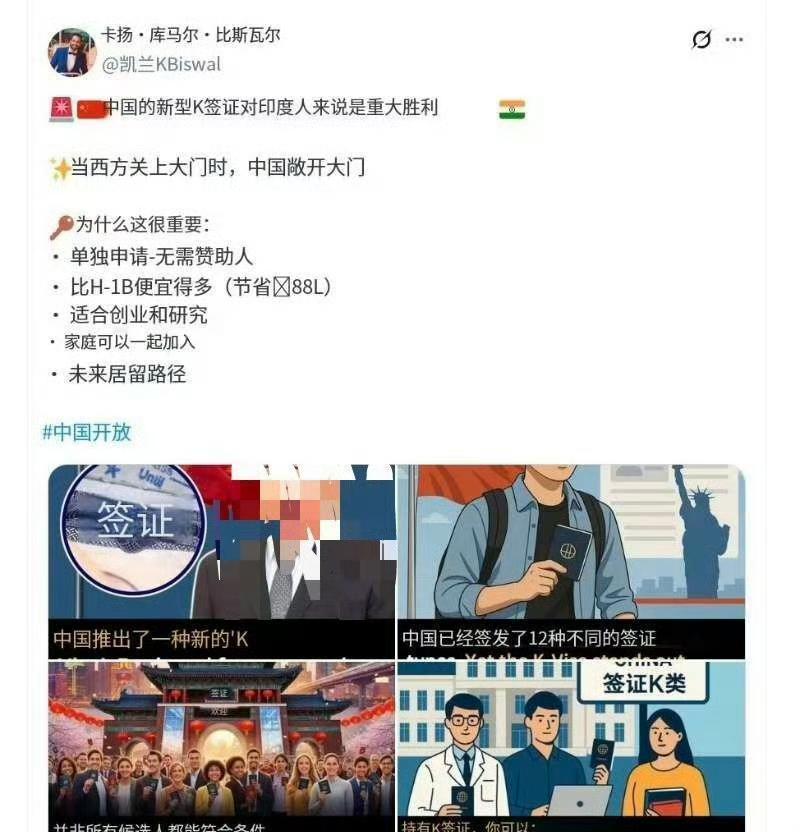 这K签证看了很多人评论，我发现快演变成这签证是专门给印度弄的了….其实在K签证之