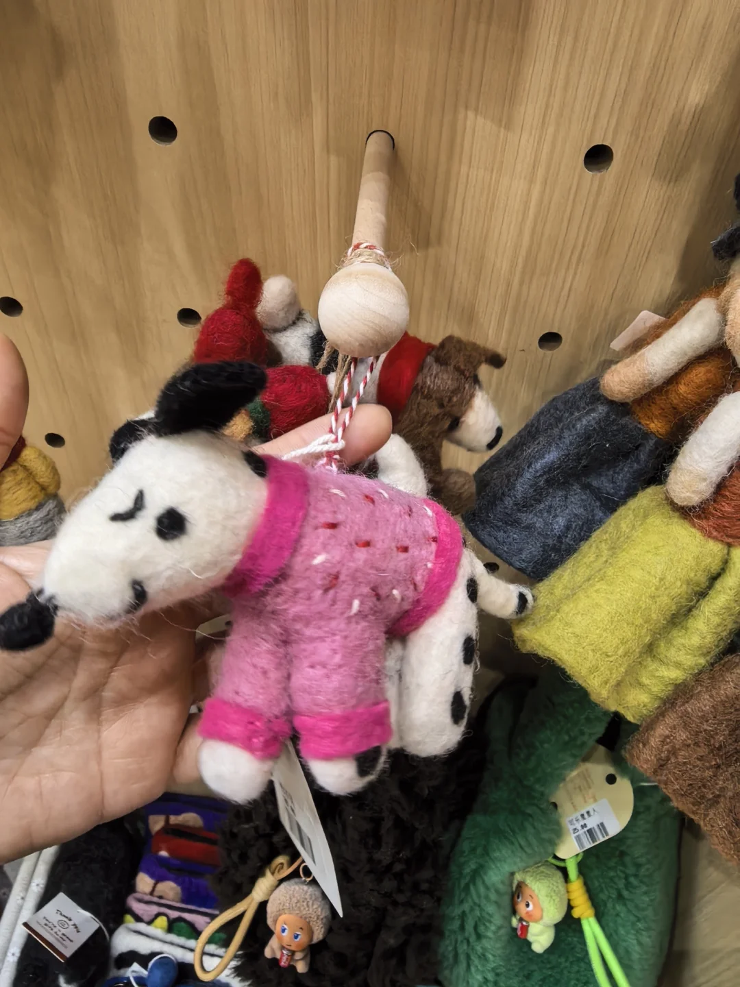 在哈尔滨买到了可爱的毛毡挂件