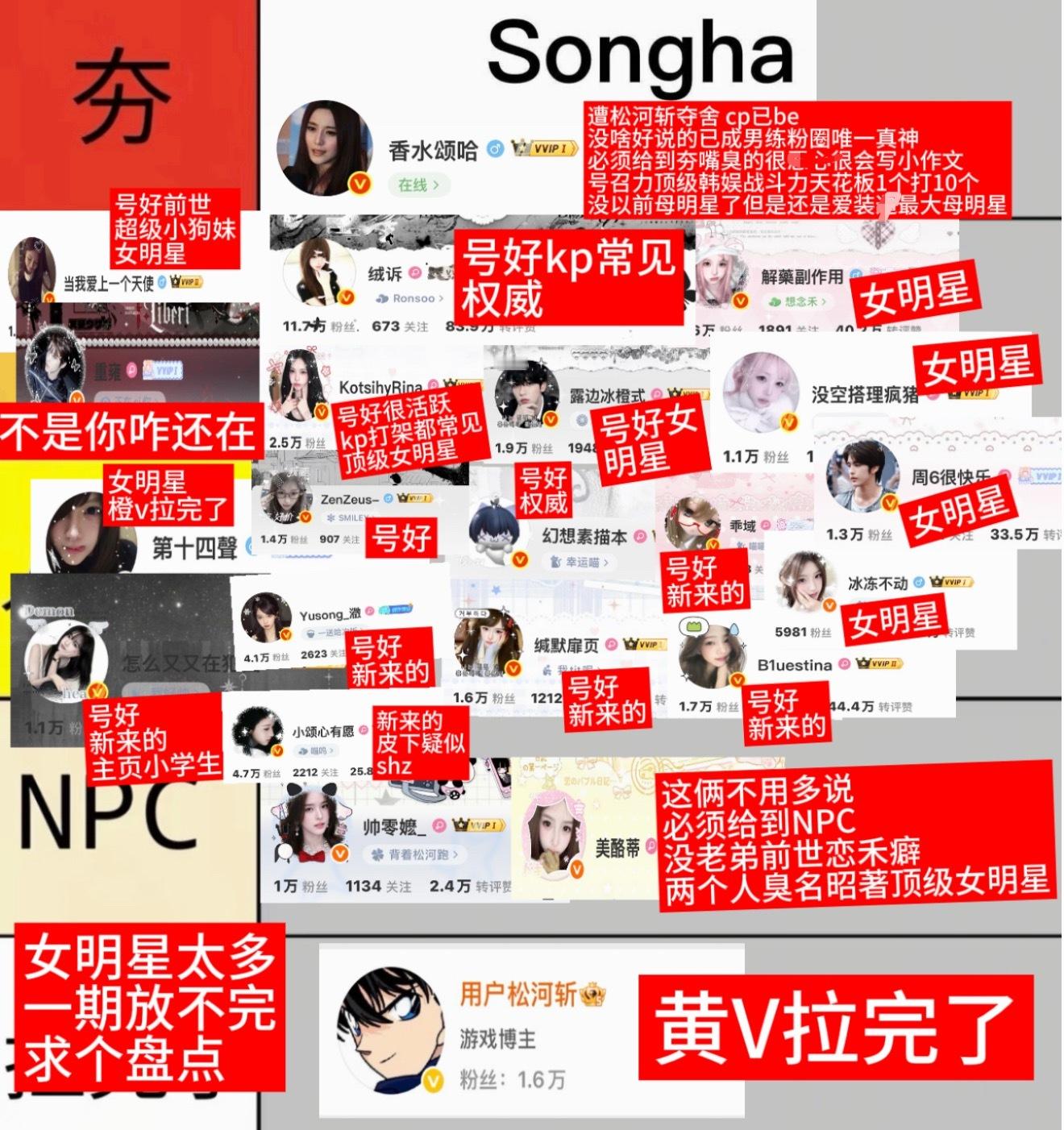 李松河粉圈从夯到拉排名 