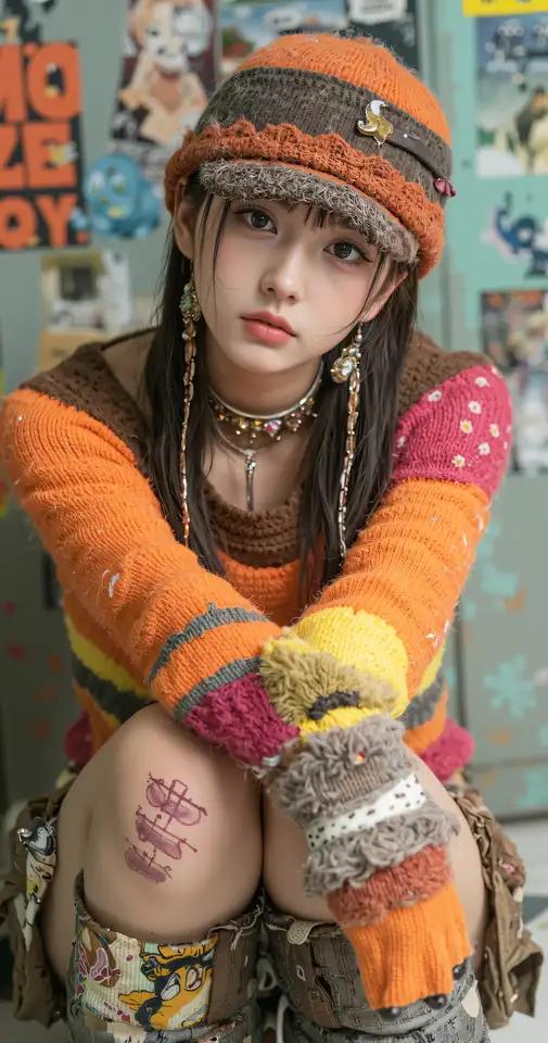 涂鸦潮流女，