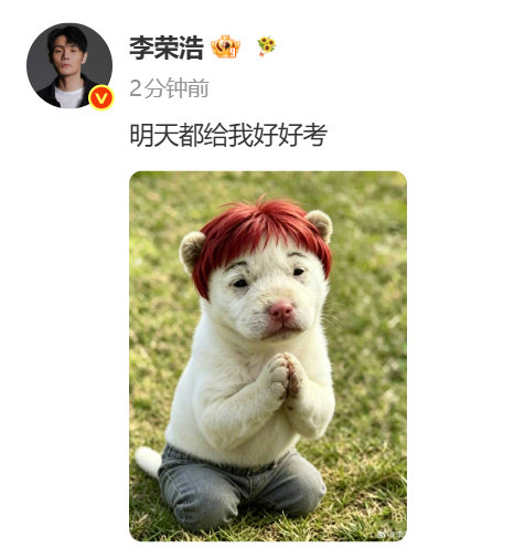 李荣浩跟豆包说啥了李荣浩好好考表情包 这个图我笑鼠了娱乐