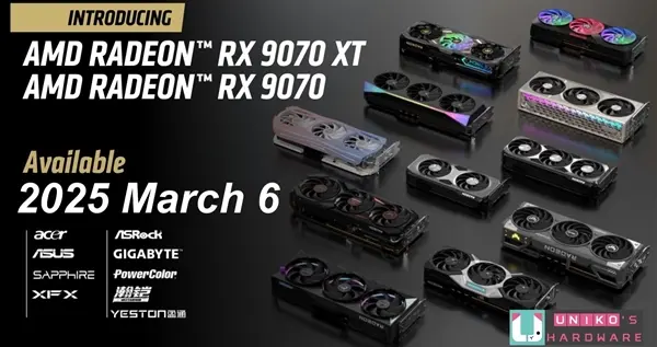 AMD RX 9070系列显卡3月6日上市：先发中国特供版RX 7650 GRE