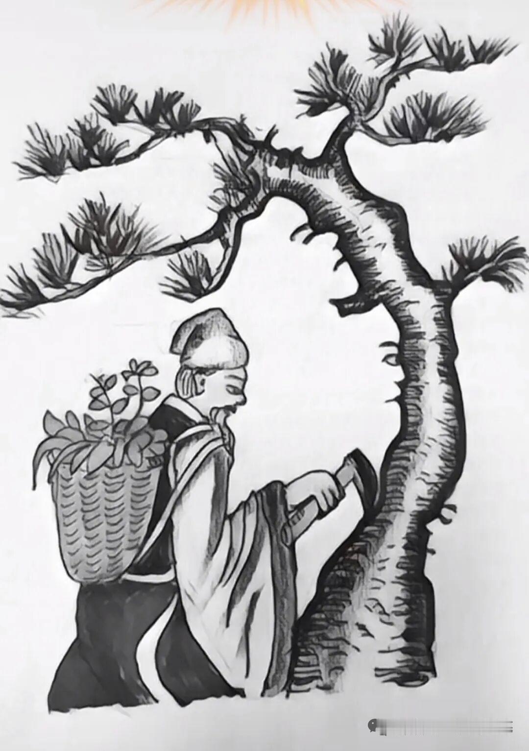 看图识脸？
这张李时珍采药图片上藏着6张人脸/.你能找到吗，快来试试你的运气吧？