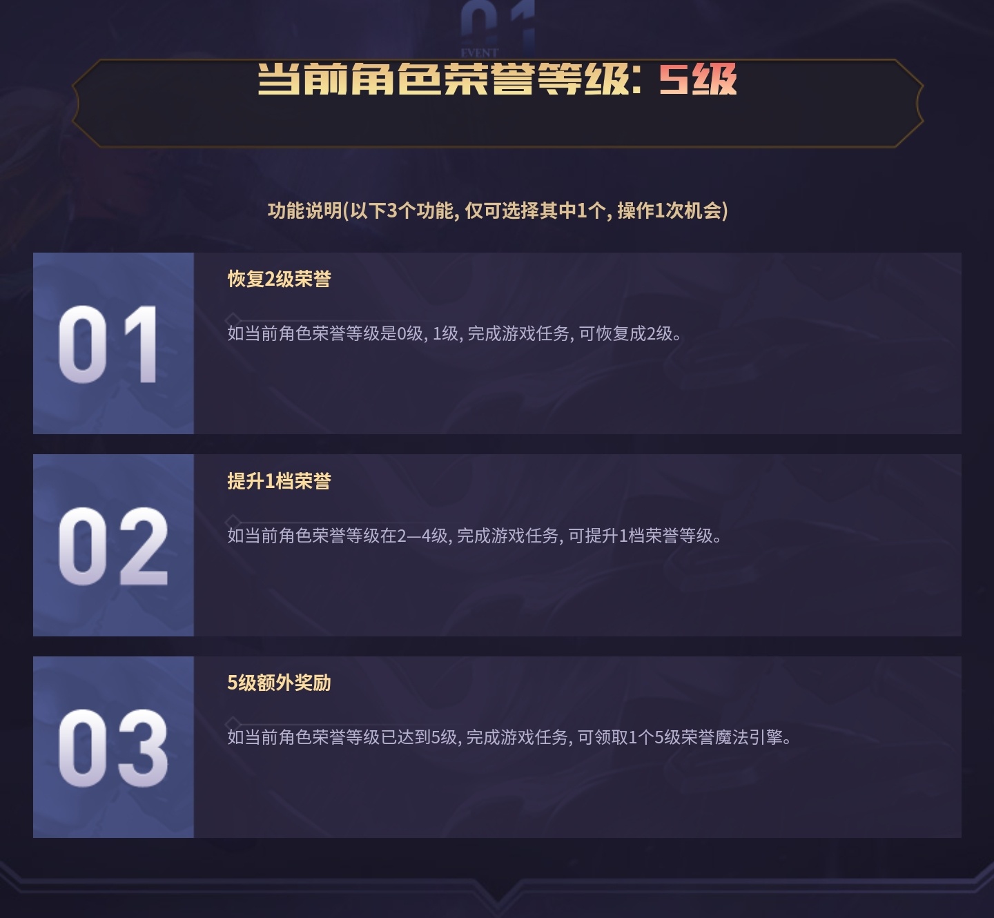 今年的荣誉之路： 