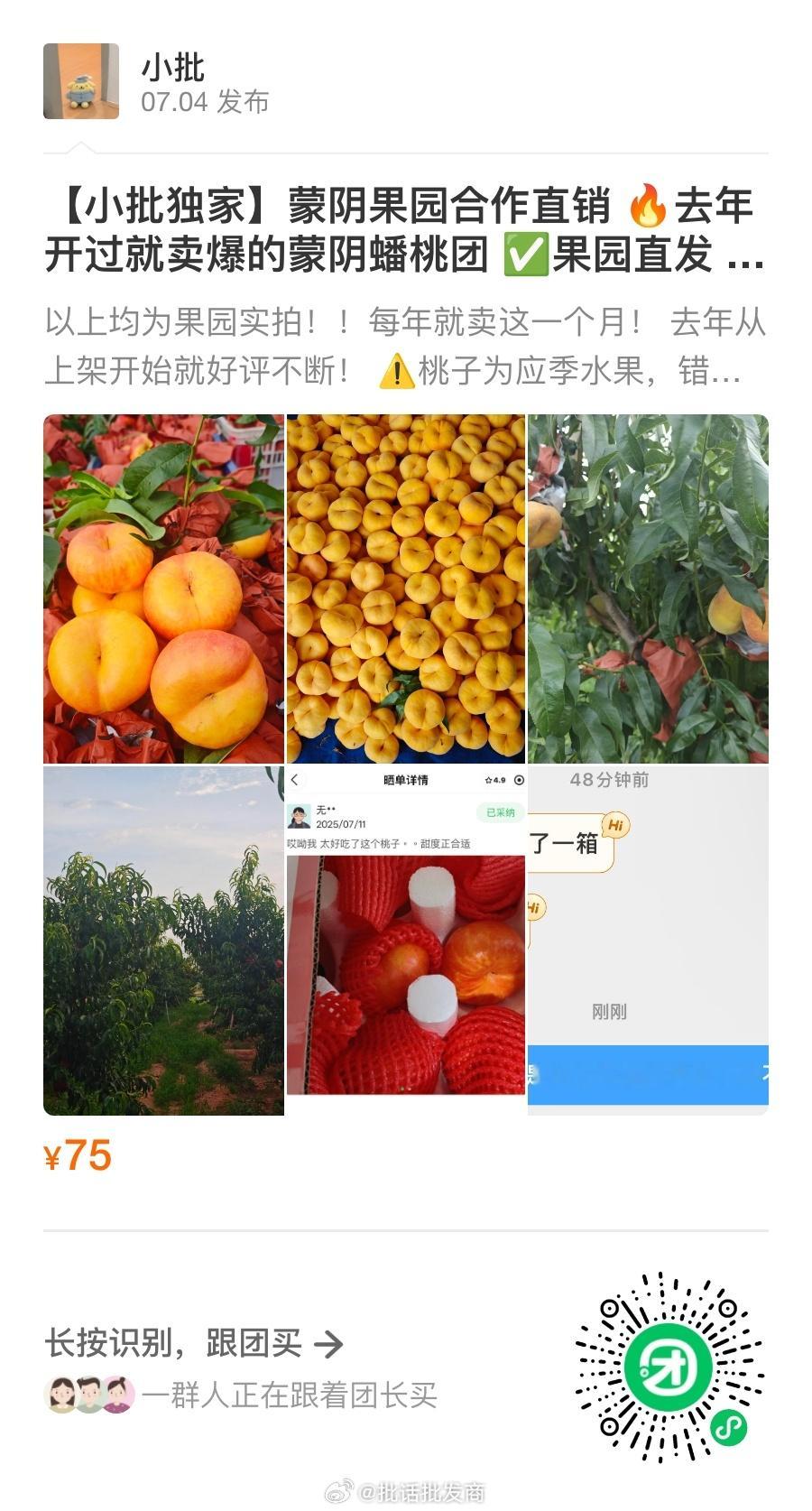 宝宝们！！去年卖爆的桃子来了！ 