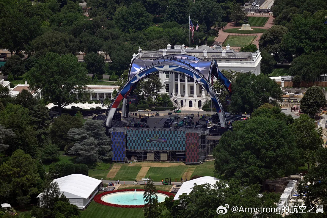 这是美国白宫 2026年6月14日美国总统特朗普迎来80岁生日之际，在白宫南草坪