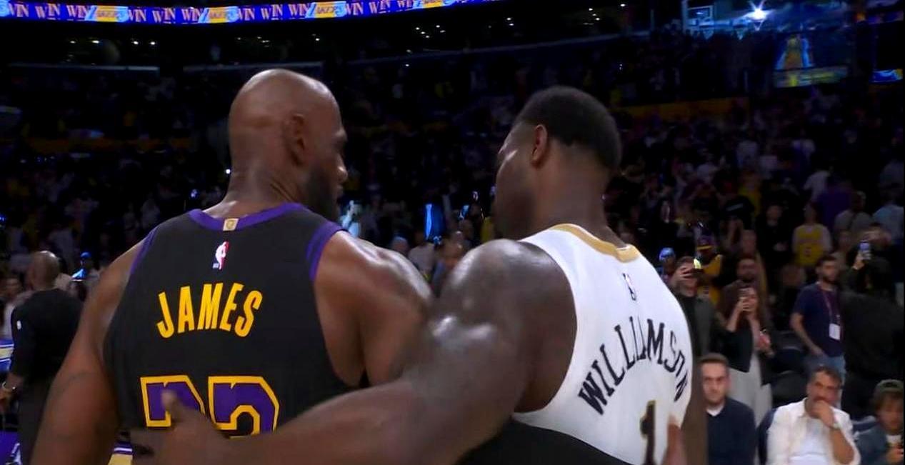 詹姆斯爆出粗口，一把死死勒住284磅的锡安，当众抽碎了全美名嘴的脸面。
 
几小