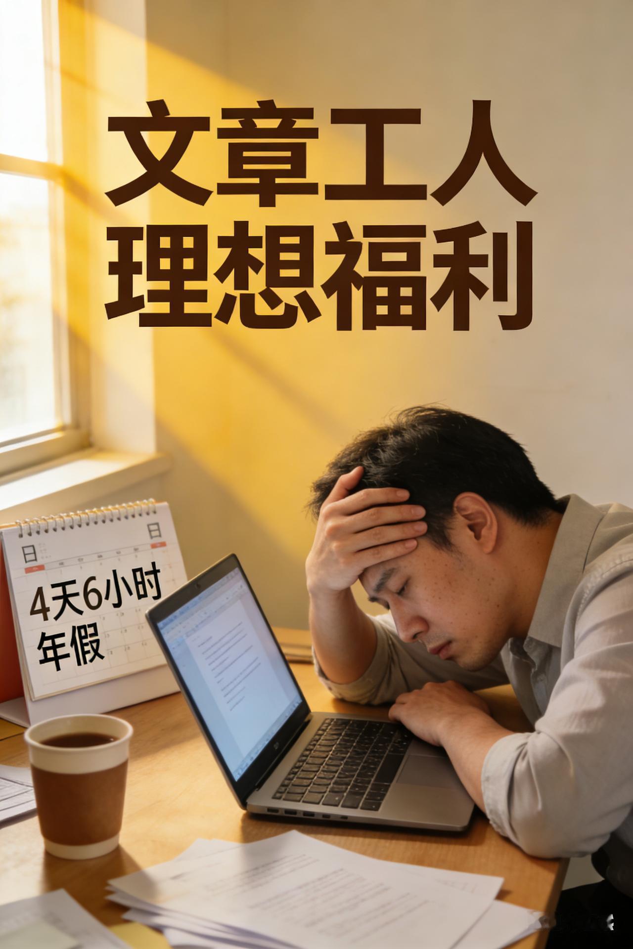 呼吁4天6小时+年假2个月，为啥没人开公司兑现？真相太现实
 
最近全网都在热议