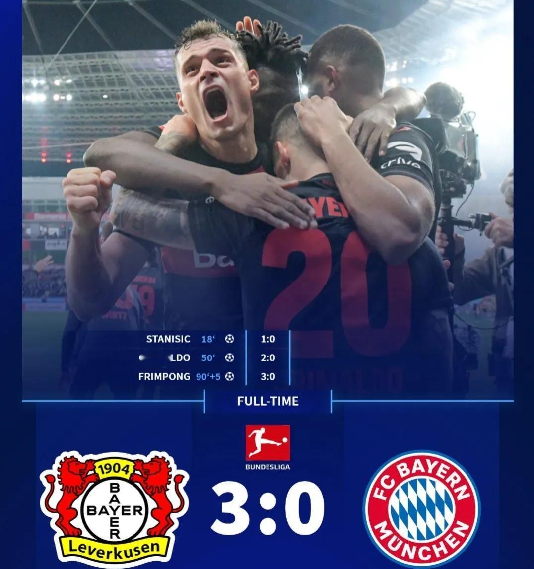 客场0-3完败，落后勒沃库森5分，这赛季德甲冠军八成属于勒沃库森了，这场失利图赫