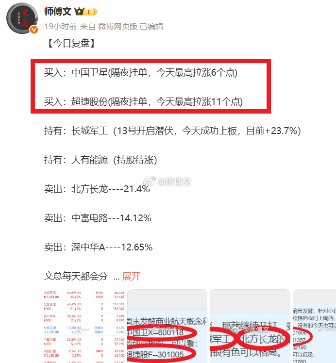 昨天潜伏的两头牛也表现不错！给力！$超捷股份 sz301005$ 昨天大涨11个