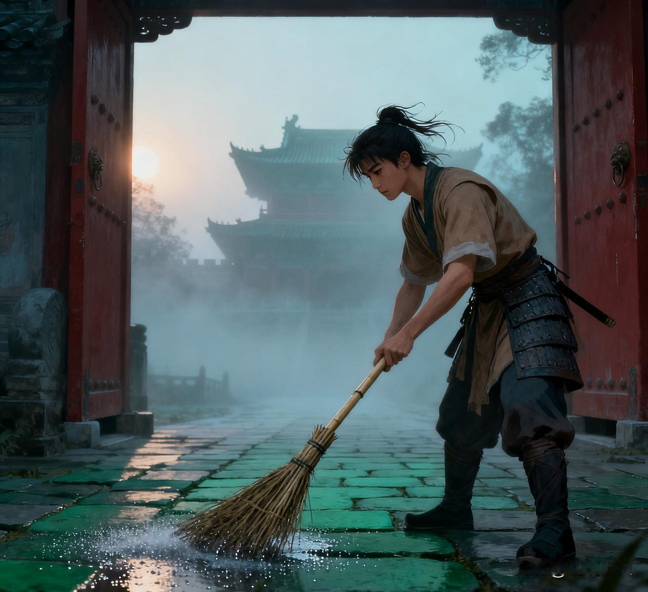 唐代宗时，徐州有个道士。他发现有个叫王智兴的卫兵，每天把他家门口打扫得干干净净。