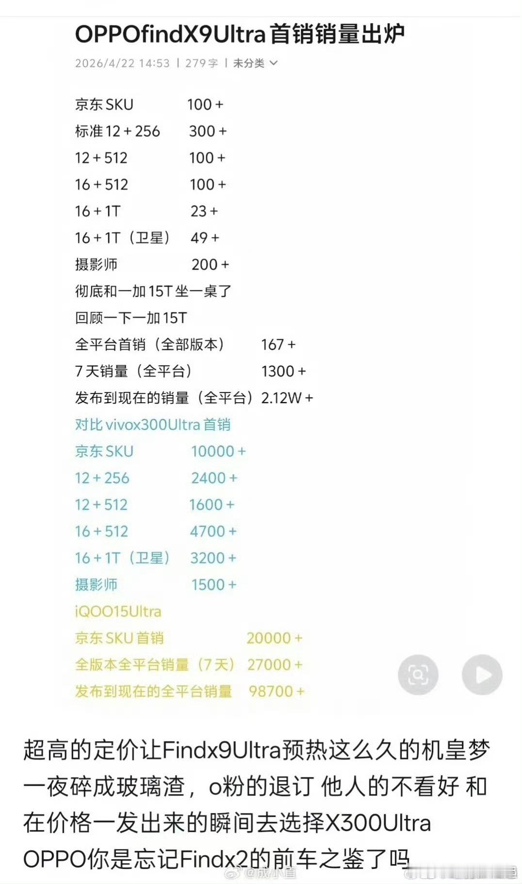 OPPO Find X9 Ultra都还没开售呢，你们是不是着急了点