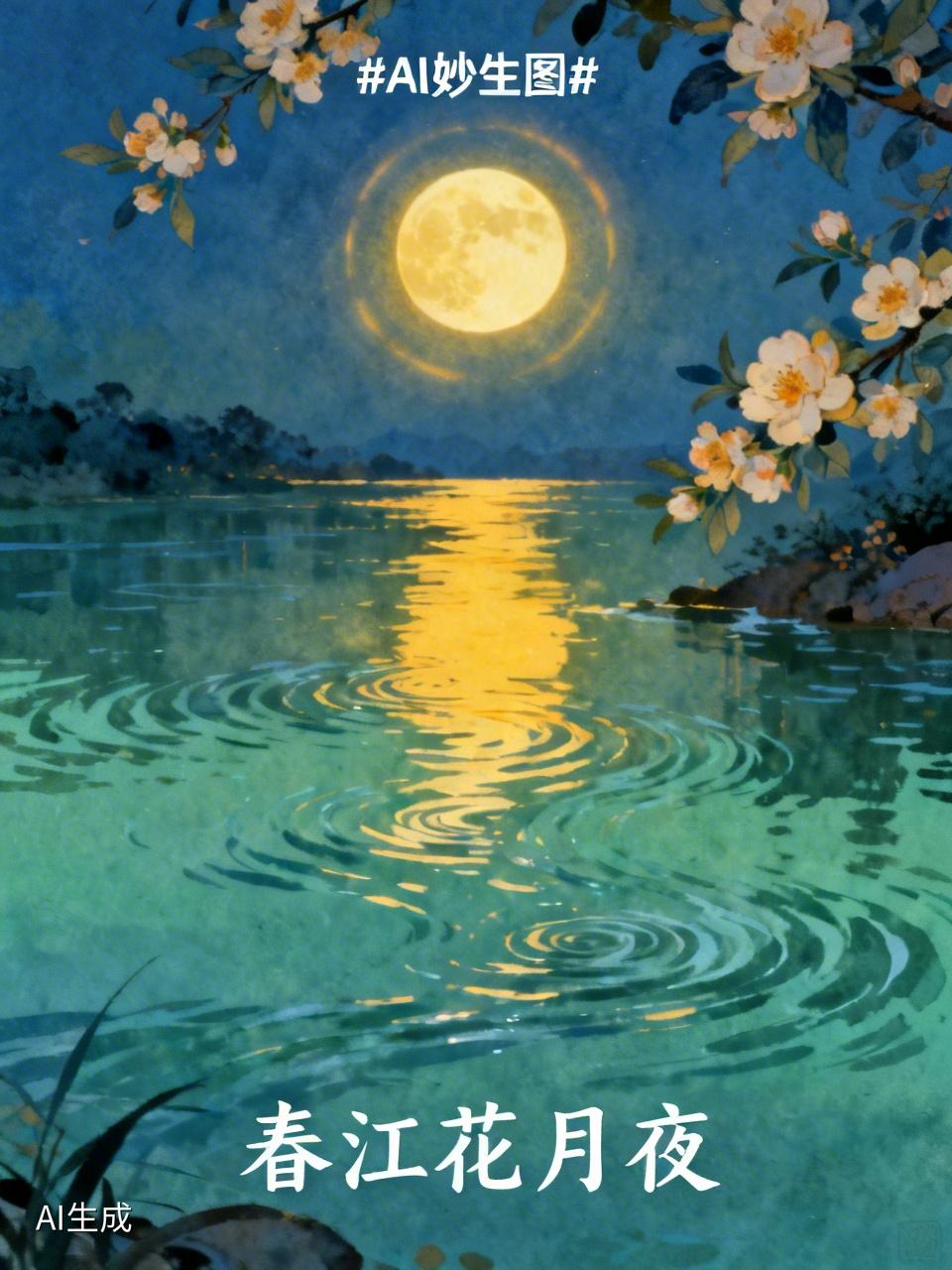 AI妙生图春江花月夜。