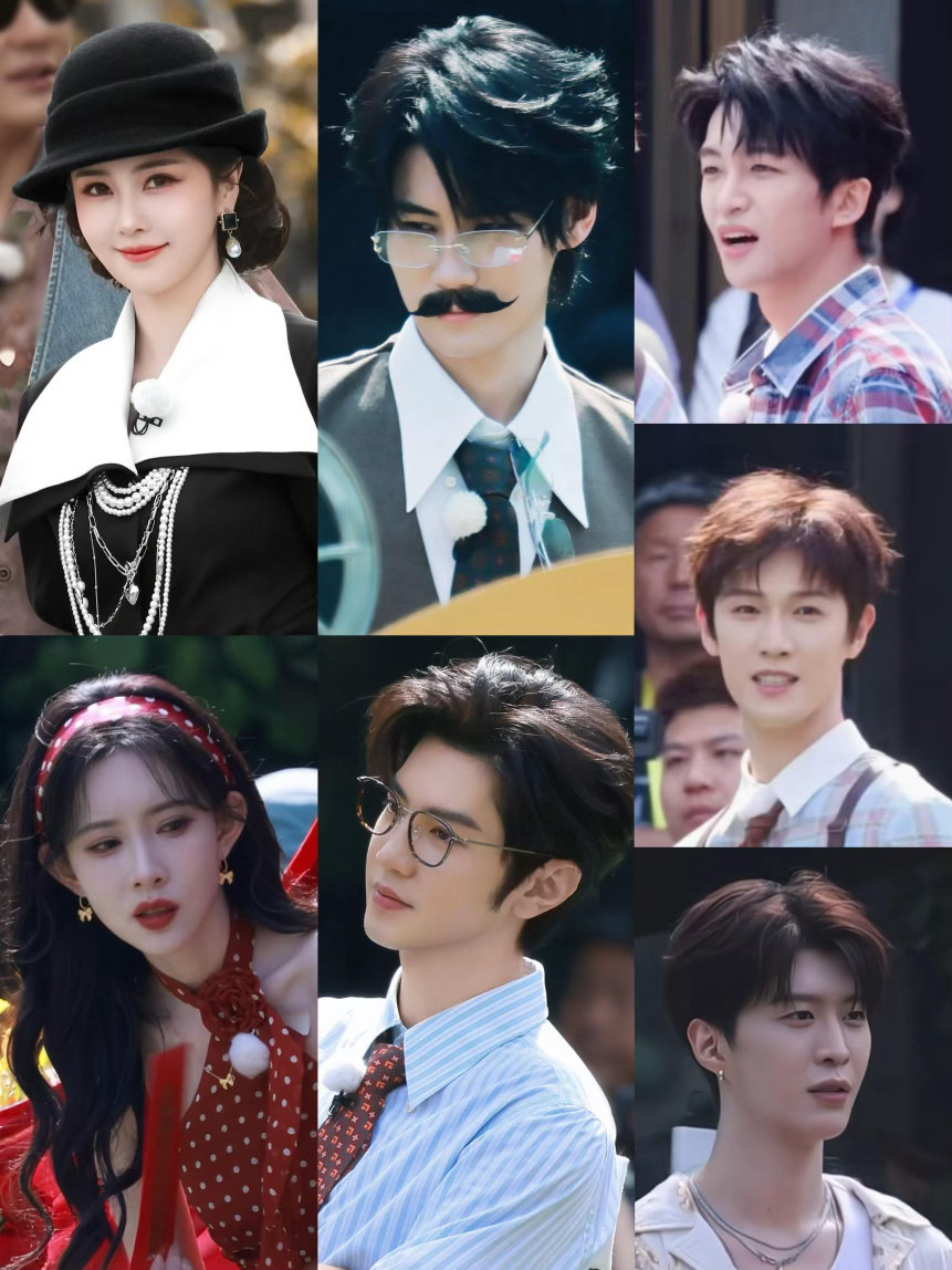 跑男首期录制路透，看看艺人状态👀白鹿、孟子义、李昀锐、张真源、范丞丞、陈哲远、