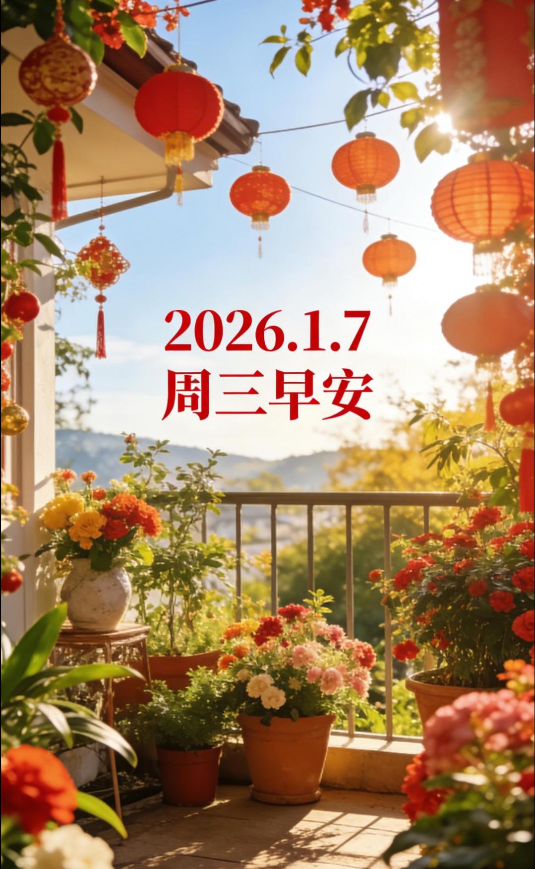 *🌄周三的晨光已洒满窗台，亲切的问候如约而至，在这冬日清晨，愿你充满蓬勃的活力