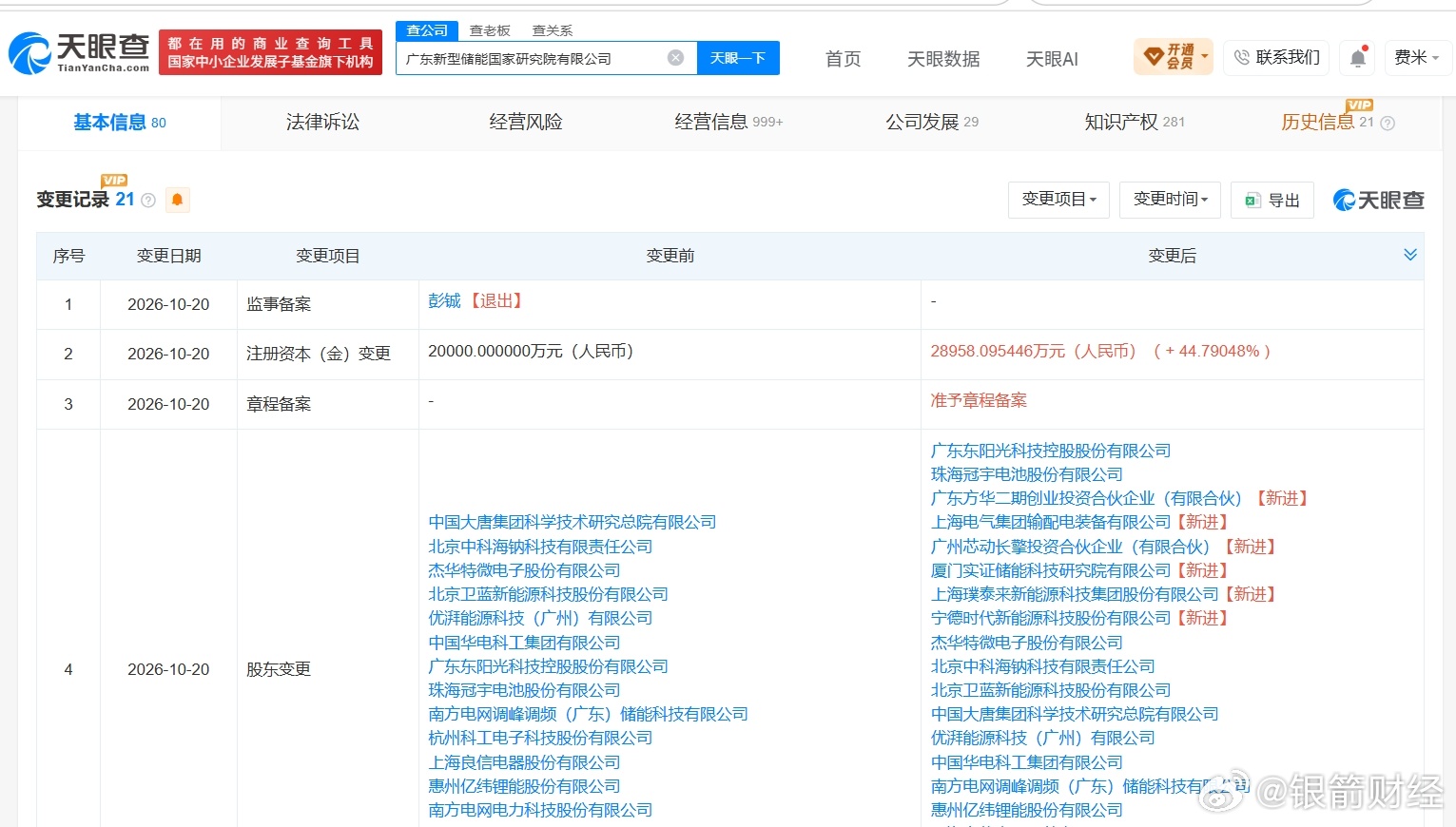 宁德时代等入股广东新型储能国家研究院天眼查App显示，近日，广东新型储能国家研究