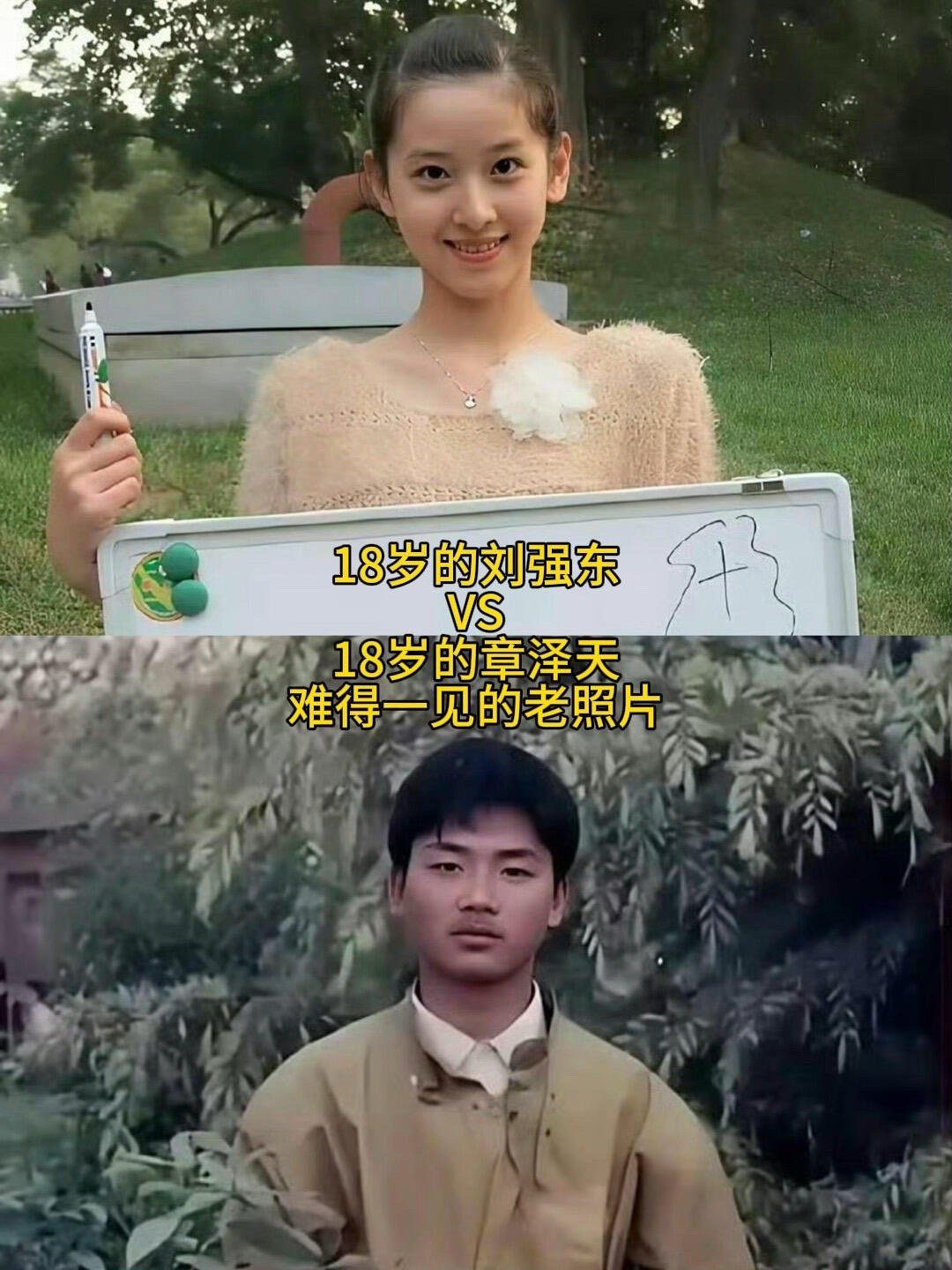 18岁的刘强东VS18岁的章泽天 ​​​