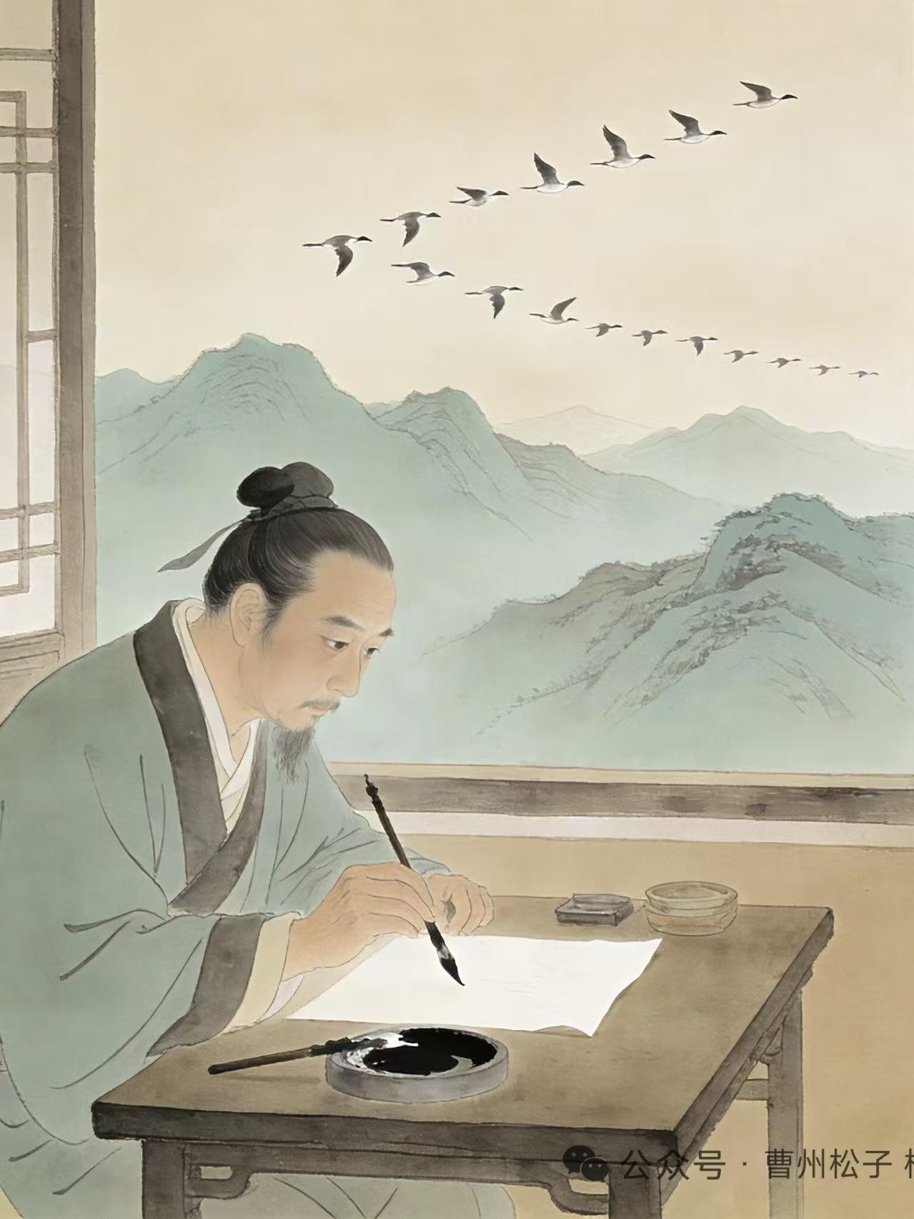 捣练子·相思 
墨未干，意踟蹰，
千山雁字意难舒。
一纸相思魂断处，
夜静唯闻风