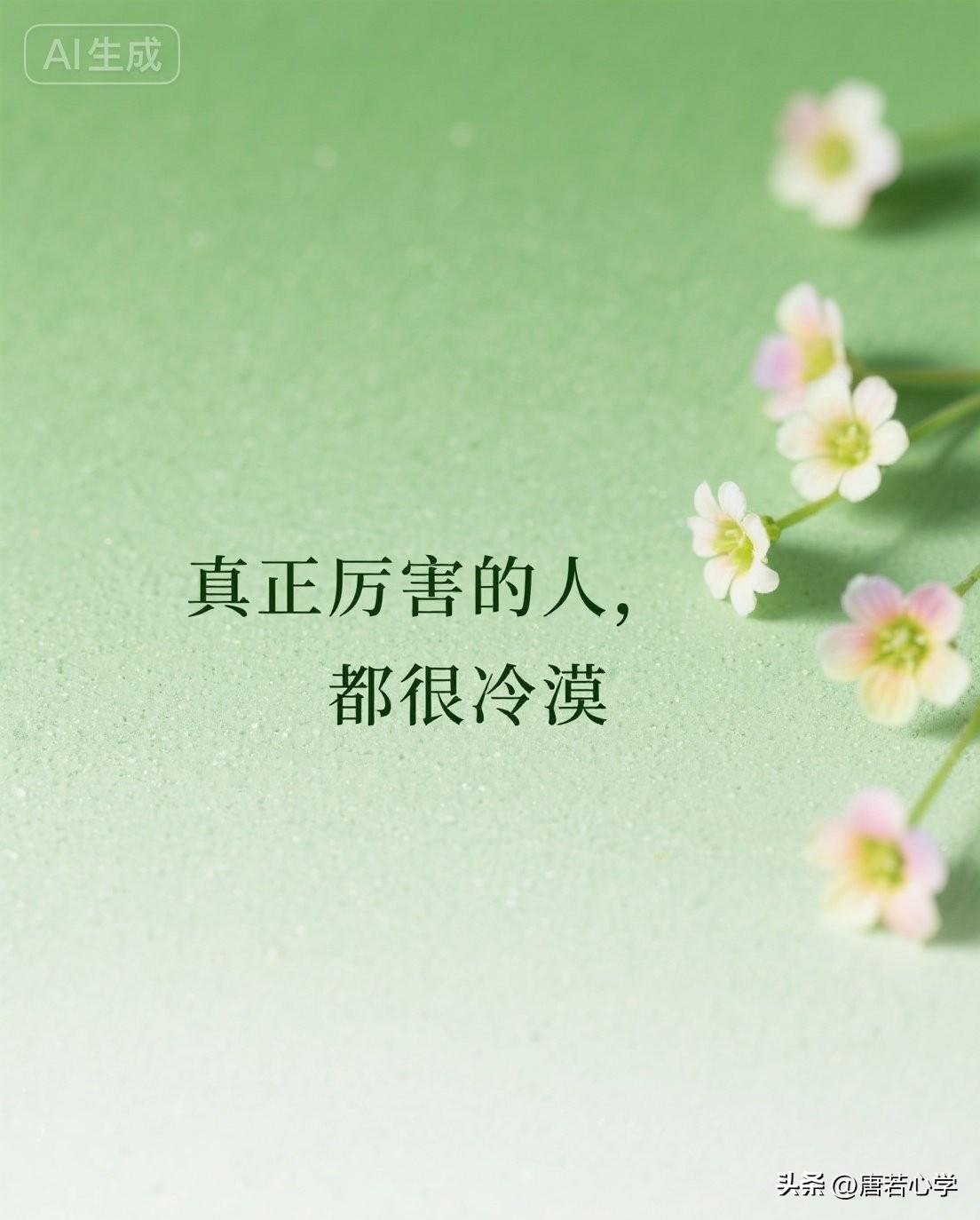 真正厉害的人，都很“冷漠”

《道德经》有言：“大音希声，大象无形。”
真正强大