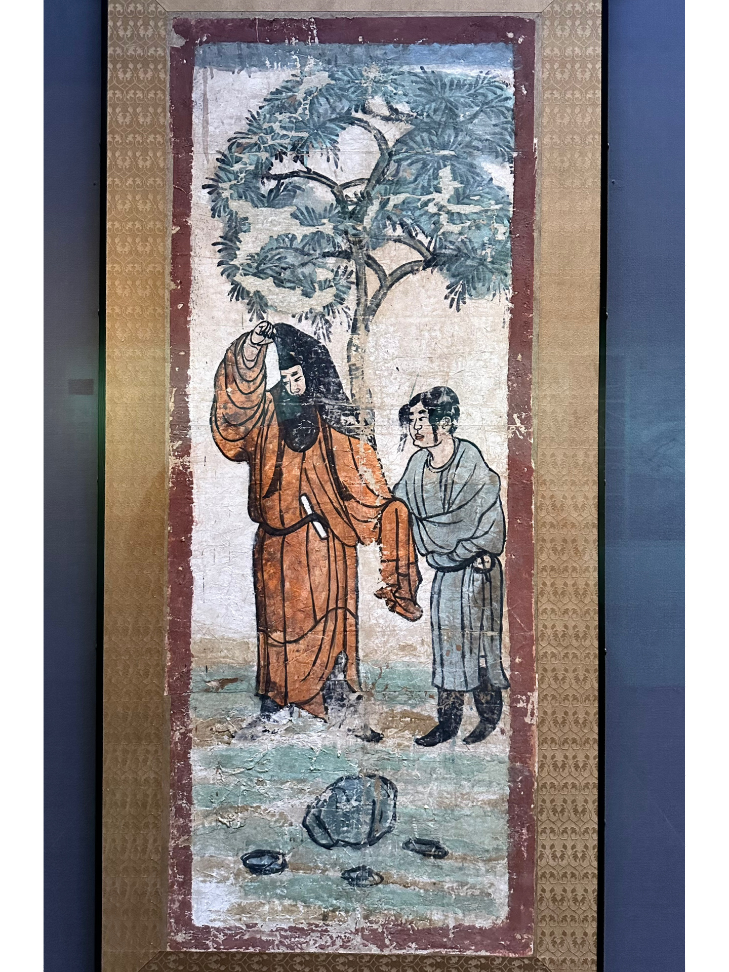 阿斯塔纳古墓群·唐代壁画 | 东京国立博物馆 该壁画出于阿斯塔纳古墓群，唐风十分