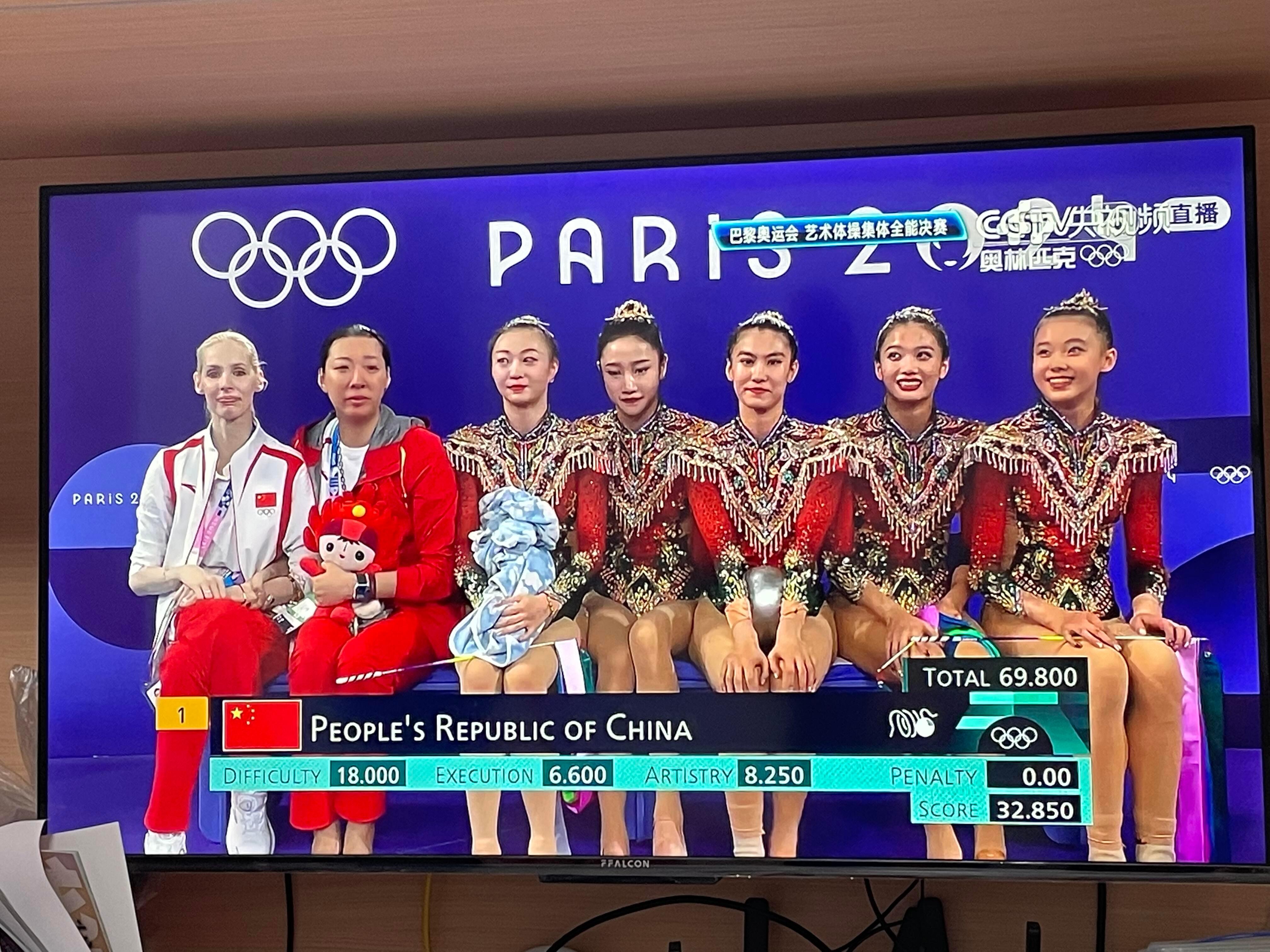#中国队艺术体操集体全能金牌# 这枚金牌真的含金量很高，因为艺术体操不仅输出技术