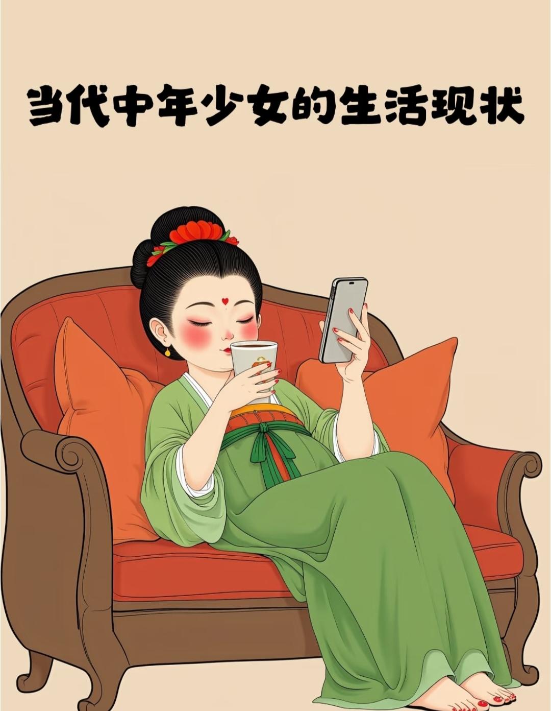 中年少女的快乐其实很简单

1、喝着咖啡，每天都有钱进账

2、娃能自理，不用操