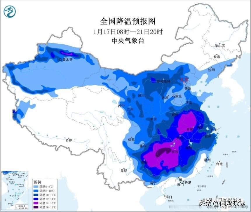 歪湿！温度直降15度，这天气马上要开启“扛冻”模式了吗？
今早刚刚发的天气预报，