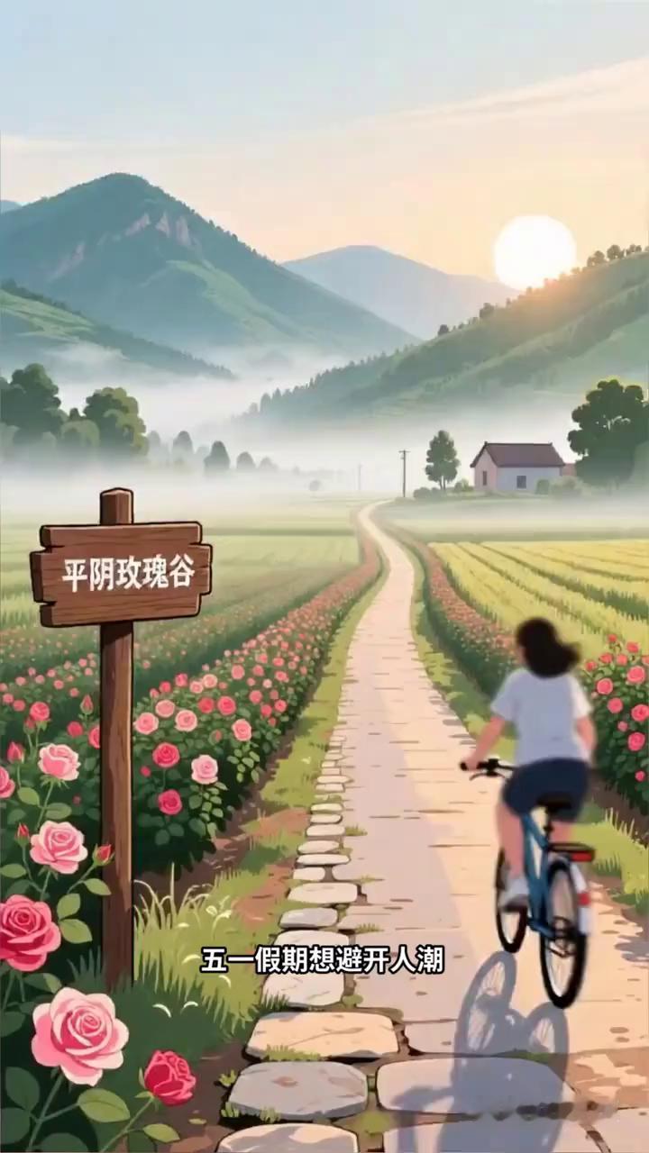 平阴玫瑰谷。
五一假期想避开人潮又不想错过美景？山东平阴就是你的理想选择。这里不