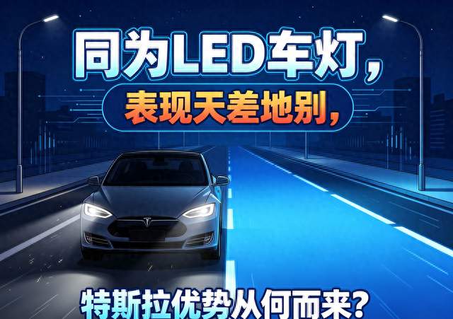 同为LED车灯，表现天差地别，特斯拉优势从何而来？