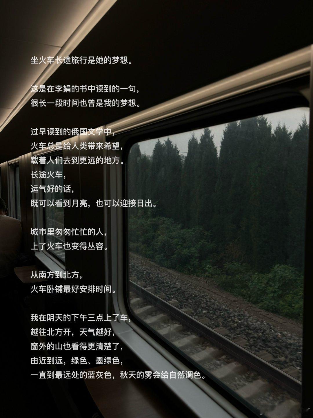 阿兰·德波顿在《旅行的艺术》中写道：在各种交通工具中，火车也许最易于思考，坐在火